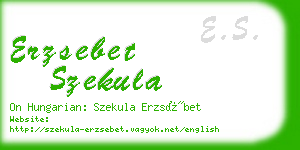 erzsebet szekula business card